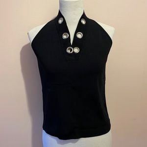 Joseph A. Black viscose knit summer top Size:XL